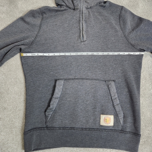 Hollister VTG Y2K 2000s Skater Half Zip Hooded Sweatshirt Grey Hoodie Size XL - Picture 9 of 16